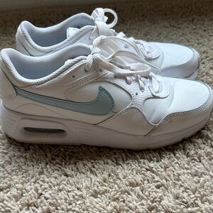 Nike Air White and Light Blue Athletic Shoes women’s size 7.5